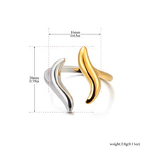 Φόρτωσε την φωτογραφία στο Gallery viewer, Δαχτυλίδι ατσάλινο ακανόνιστο σχέδιο, σε ασημί - κίτρινο χρυσό, 1303263