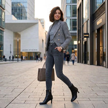 Φόρτωσε την φωτογραφία στο Gallery viewer, Παντελόνι jeans "chino", μαύρο ξεβαμμένο