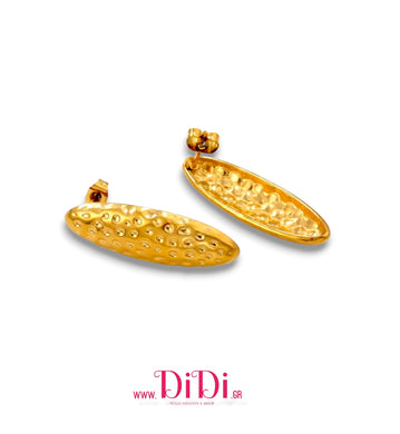 Ατσάλινα σκουλαρίκια καρφάκι, κίτρινο χρυσό, 01112511