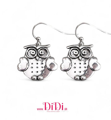 Σκουλαρίκια χειροποίητα copper, κουκουβάγιες, 24112511