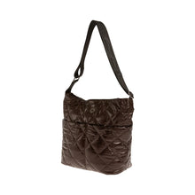 Φόρτωσε την φωτογραφία στο Gallery viewer, Τσάντα ώμου και χιαστί καπιτονέ, καφέ, 24259