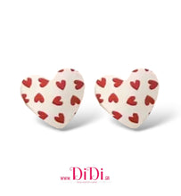 Φόρτωσε την φωτογραφία στο Gallery viewer, Σκουλαρίκια καρφάκι, καρδιές ακριλικές, κόκκινες καρδιές, 30102511