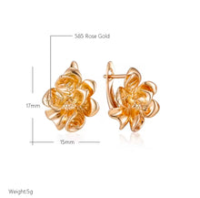Φόρτωσε την φωτογραφία στο Gallery viewer, Σκουλαρίκια κρίκος λουλούδι, σε ροζ χρυσό, 2811252