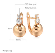 Φόρτωσε την φωτογραφία στο Gallery viewer, Σκουλαρίκια κρίκος με πέρλα και λευκές πέτρες, σε ροζ χρυσό, 28112510