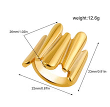 Φόρτωσε την φωτογραφία στο Gallery viewer, Δαχτυλίδι ατσάλινο chunky, σε ασημί, 3010255S