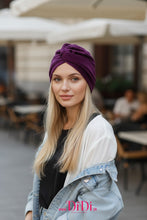 Φόρτωσε την φωτογραφία στο Gallery viewer, Τιρμπάν ελαφρώς γυαλιστερό μοβ με σατέν επένδυση, πολύ μαλακό, 2701264