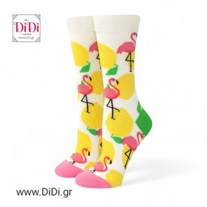 Κάλτσες μεσαίες flamingos, No 36-43, 0909258