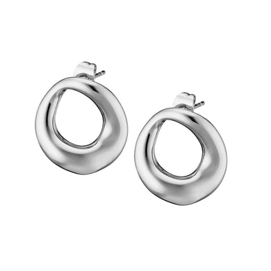 Ατσάλινα σκουλαρίκια καρφάκι, σε ασημί, 02237S