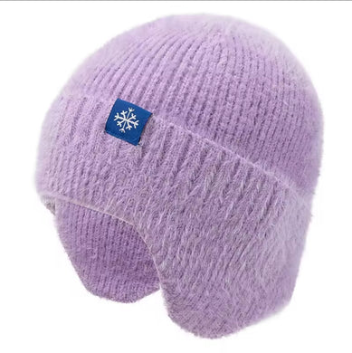 Καπέλο γούνινο, καλύπτει και τα αυτιά, λιλά, 3009254