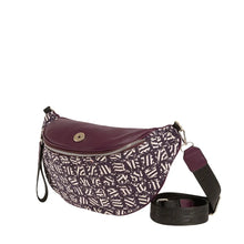Φόρτωσε την φωτογραφία στο Gallery viewer, Τσάντα χιαστί Patterned τύπου μπανάνα, γκρενά, 24239