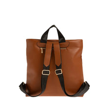 Φόρτωσε την φωτογραφία στο Gallery viewer, Τσάντα πλάτης απο ανθεκτικό συνθετικό δέρμα με δύο υφές, κάμελ, 24243