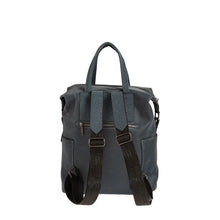 Φόρτωσε την φωτογραφία στο Gallery viewer, Τσάντα πλάτης με δύο υφές, πετρόλ, 24253