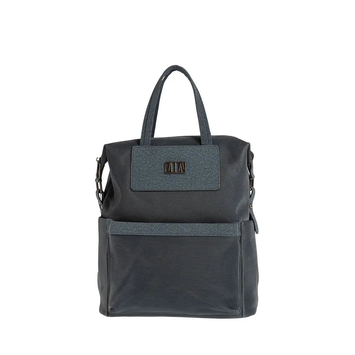 Τσάντα πλάτης με δύο υφές, πετρόλ, 24253