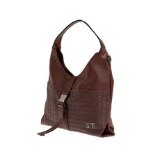 Φόρτωσε την φωτογραφία στο Gallery viewer, Τσάντα ώμου με πλεκτή υφή, μπορντό, 24285