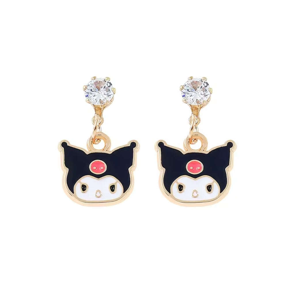 Σκουλαρίκια παιδικά zinc alloy, Kuromi, 2506253