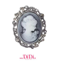 Φόρτωσε την φωτογραφία στο Gallery viewer, Καρφίτσα Καμέο (Cameo), ασημί, 3103264