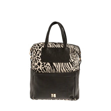 Φόρτωσε την φωτογραφία στο Gallery viewer, Τσάντα πλάτης με δύο υφές, μαύρο, 24254