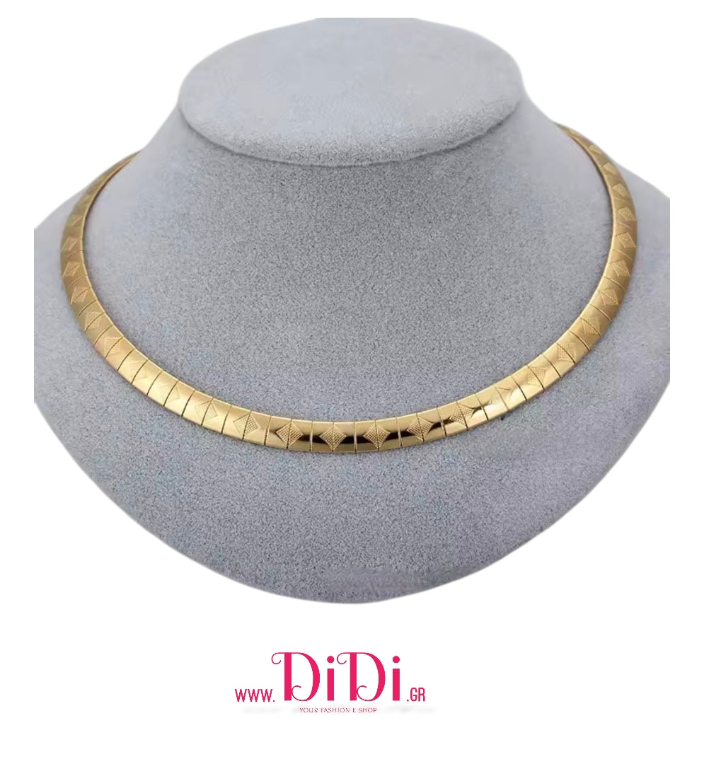 Κολιέ περιδέραιο ατσάλινο 8mm, σε κίτρινο χρυσό, 2111251G