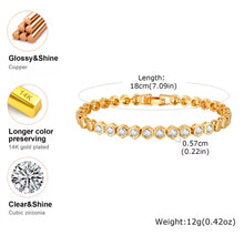 Φόρτωσε την φωτογραφία στο Gallery viewer, Ατσάλινο βραχιόλι αλυσίδα ριβιέρα, σε κίτρινο χρυσό, 20102512