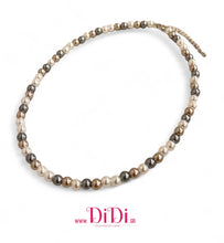 Φόρτωσε την φωτογραφία στο Gallery viewer, Κολιέ ατσάλινο με πέρλες 6mm, σε ασημί, 1311252