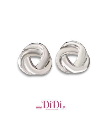 Ατσάλινα σκουλαρίκια καρφάκι, ασημί, 0111258S