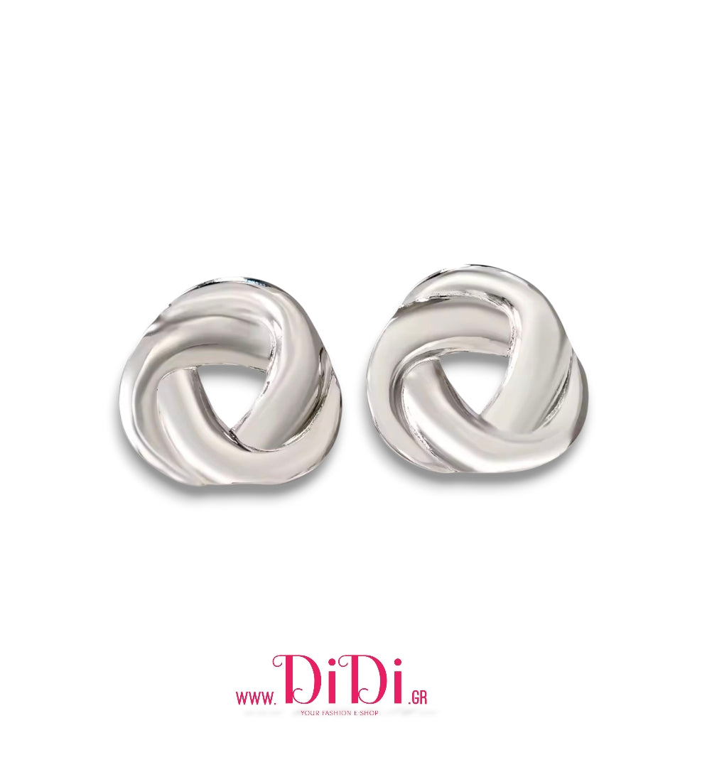 Ατσάλινα σκουλαρίκια καρφάκι, ασημί, 0111258S