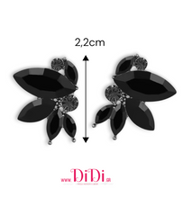 Φόρτωσε την φωτογραφία στο Gallery viewer, Σκουλαρίκια με κρύσταλλα σε μαύρο, 05122511