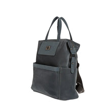 Φόρτωσε την φωτογραφία στο Gallery viewer, Τσάντα πλάτης με δύο υφές, πετρόλ, 24253