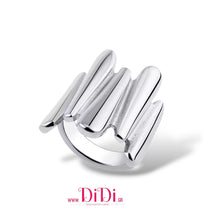 Φόρτωσε την φωτογραφία στο Gallery viewer, Δαχτυλίδι ατσάλινο chunky, σε ασημί, 3010255S