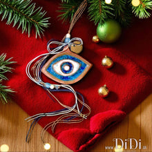 Φόρτωσε την φωτογραφία στο Gallery viewer, Χριστουγεννιάτικο γούρι μάτι, κεραμικό &amp; κρεμαστό, 2810256