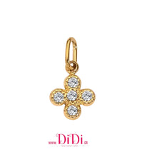 Φόρτωσε την φωτογραφία στο Gallery viewer, Σταυρός ατσάλινος μίνι, με λευκό στρας, σε κίτρινο χρυσό, 2211255