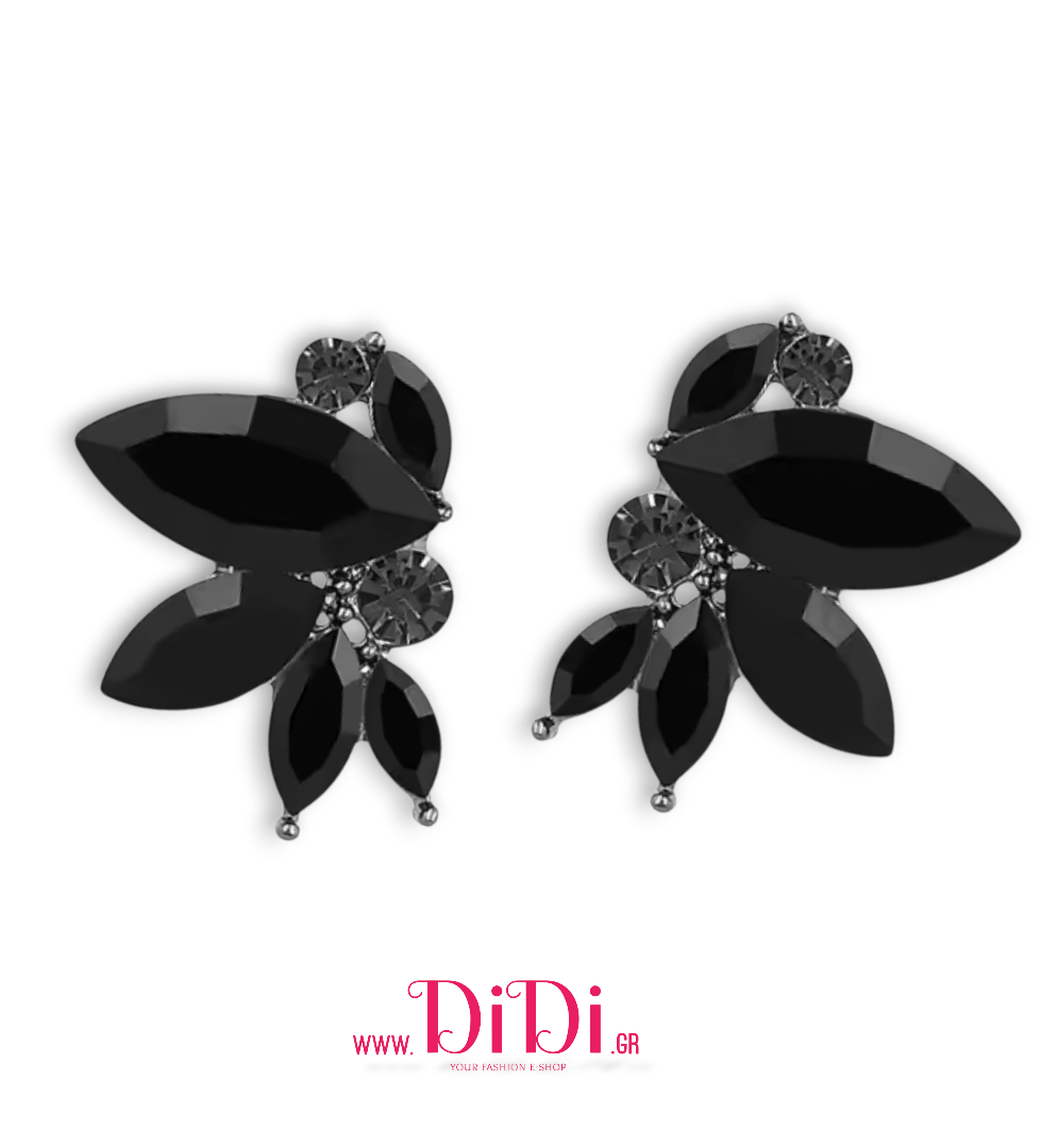 Σκουλαρίκια με κρύσταλλα σε μαύρο, 05122511