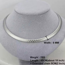 Φόρτωσε την φωτογραφία στο Gallery viewer, Κολιέ περιδέραιο ατσάλινο 8mm, σε ασημί, 2111252S