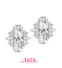 Φόρτωσε την φωτογραφία στο Gallery viewer, Σκουλαρίκια με κρύσταλλα σε λευκό, 0912253
