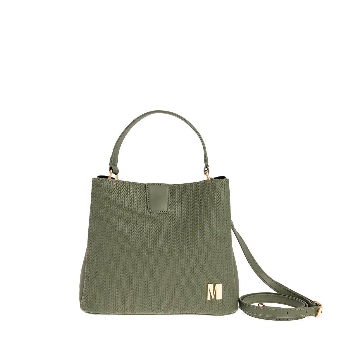 Τσάντα χειρός και χιαστί, λαδί, 24264