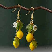 Φόρτωσε την φωτογραφία στο Gallery viewer, Σκουλαρίκια χειροποίητα με λεμόνια, 1703262