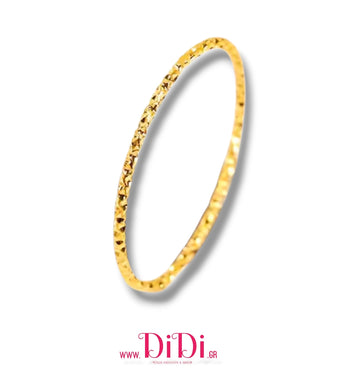 Δαχτυλίδι ατσάλινο micro βέργα, σε κίτρινο χρυσό, 01112517