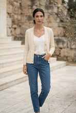 Φόρτωσε την φωτογραφία στο Gallery viewer, Ζακέτα με πλεξίδες εκρού, 55000302