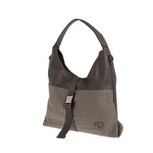 Φόρτωσε την φωτογραφία στο Gallery viewer, Τσάντα ώμου με πλεκτή υφή, γκρι, 24285