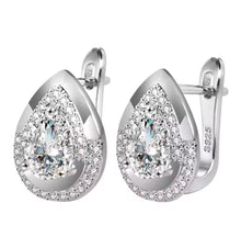 Φόρτωσε την φωτογραφία στο Gallery viewer, Σκουλαρίκια κρίκος με δάκρυ, σε ασημί, 2811259