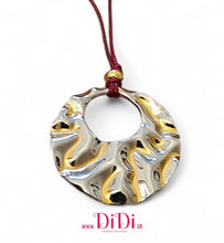 Φόρτωσε την φωτογραφία στο Gallery viewer, Κολιέ ατσάλινο δίχρωμο, σε ασημί - κίτρινο χρυσό, 08022610