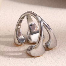 Φόρτωσε την φωτογραφία στο Gallery viewer, Δαχτυλίδι ατσάλινο 316L δίχρωμο, σε ασημί - κίτρινο χρυσό, 1911252