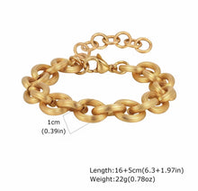 Φόρτωσε την φωτογραφία στο Gallery viewer, Ατσάλινο βραχιόλι αλυσίδα, σε κίτρινο χρυσό, 20102511G