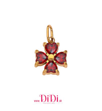 Φόρτωσε την φωτογραφία στο Gallery viewer, Σταυρός ατσάλινος, με κόκκινα στρας, σε κίτρινο χρυσό, 2211258