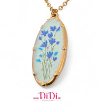 Φόρτωσε την φωτογραφία στο Gallery viewer, Κολιέ ατσάλινο με ζωγραφιά σμάλτου, σε κίτρινο χρυσό, 0303264