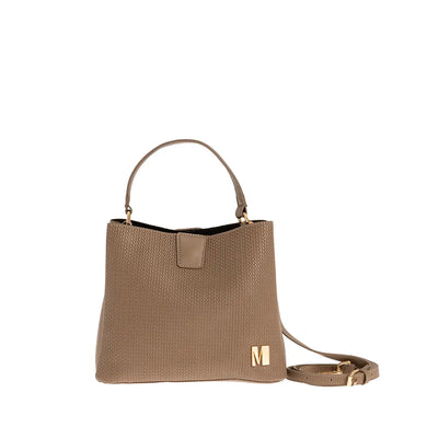 Τσάντα χειρός και χιαστί, μπεζ, 24264