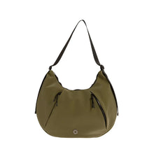 Φόρτωσε την φωτογραφία στο Gallery viewer, Τσάντα ώμου Oval Bag με ιμάντα, λαδί, 24242