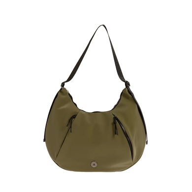 Τσάντα ώμου Oval Bag με ιμάντα, λαδί, 24242