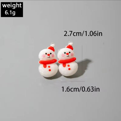Χριστουγεννιάτικα σκουλαρίκια χιονάνθρωπος, 1310257