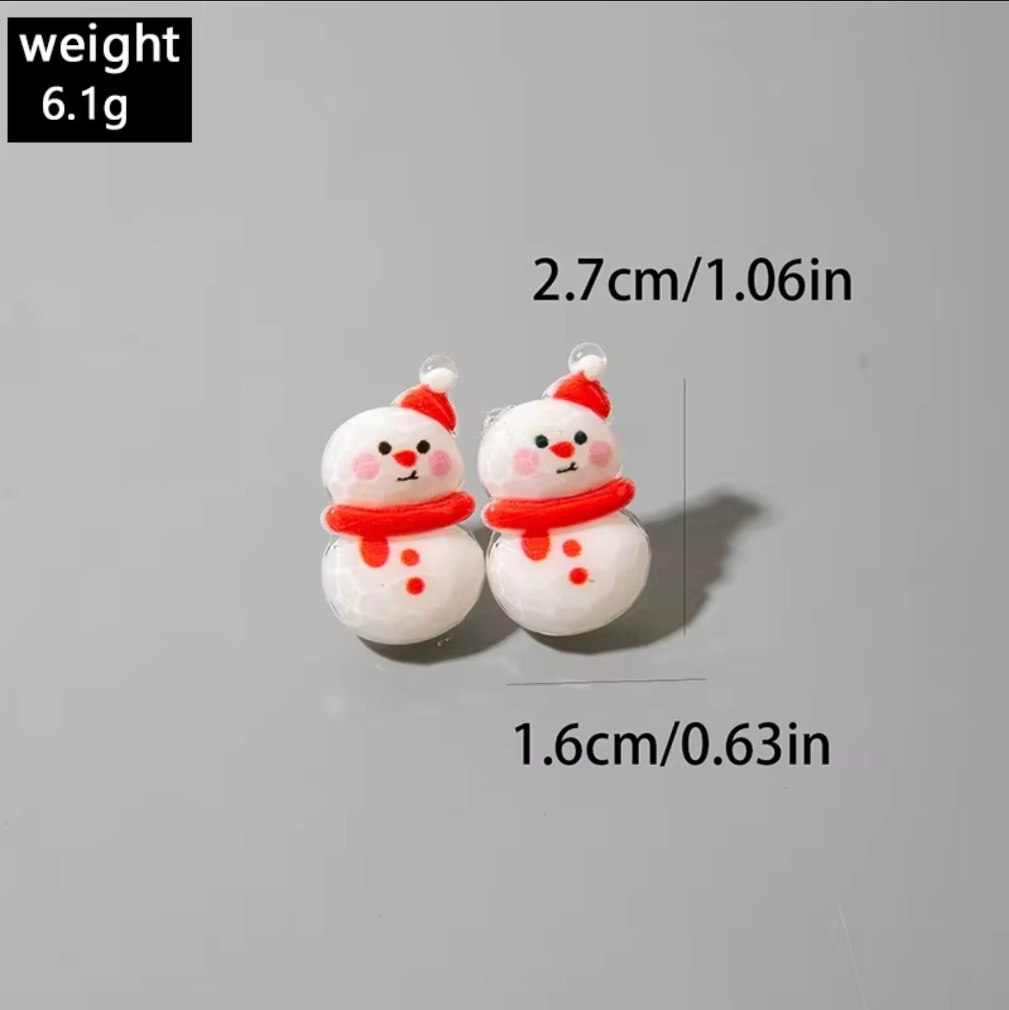 Χριστουγεννιάτικα σκουλαρίκια χιονάνθρωπος, 1310257